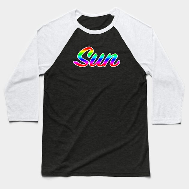 Sun Baseball T-Shirt by lenn